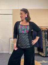 Windowpane Top Stretch Cotton - The Thick Of It Dark