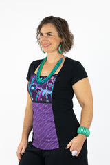 Windowpane Top Stretch Cotton - Metamorphosis