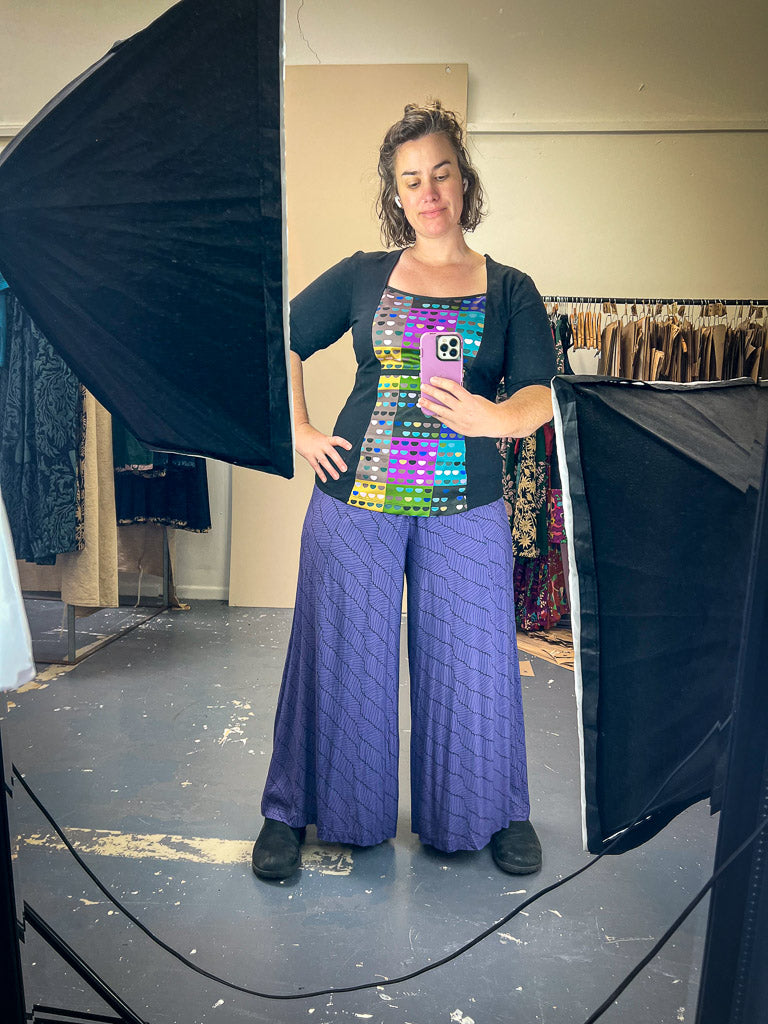 Windowpane Top Stretch Cotton - Not So Square