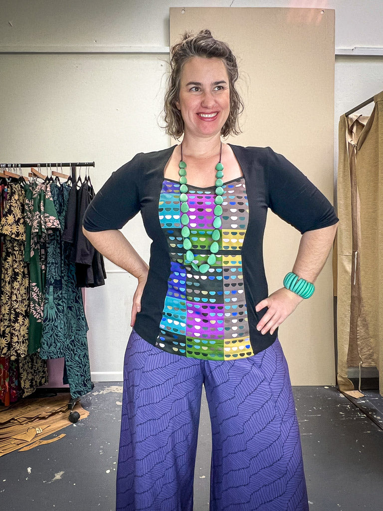 Windowpane Top Stretch Cotton - Not So Square